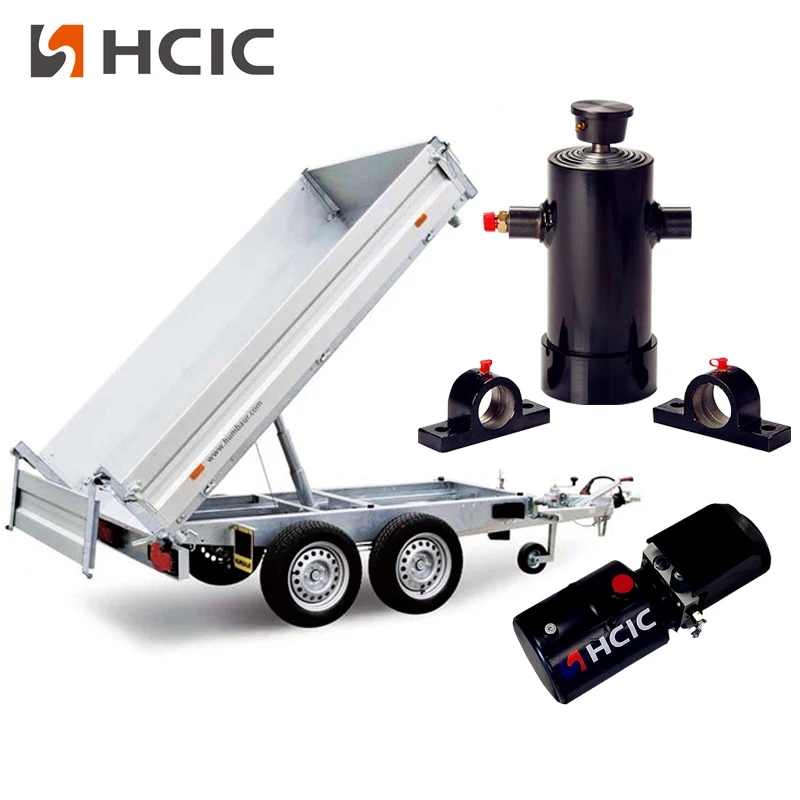 Cric de remorcă hidraulic autonom de 12 tone cu unitate de alimentare integrată de 12 V CC