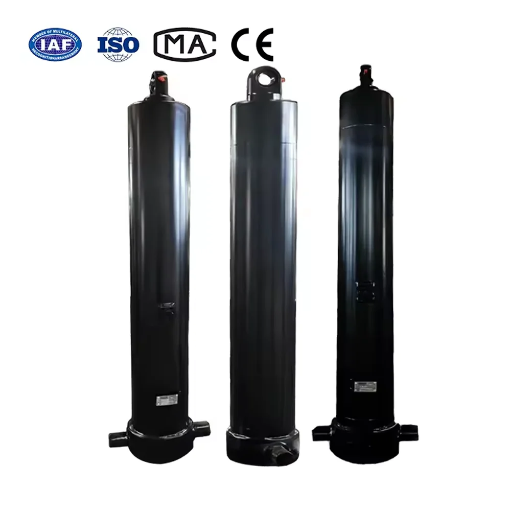 Cilindru hidraulic telescopic cu 3 trepte pentru basculante