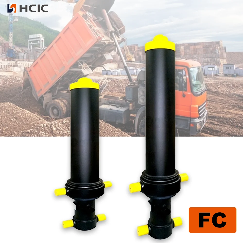 Cilindru hidraulic telescopic cu montare frontală