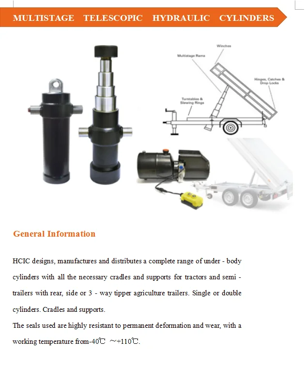 heavy-duty telescopic hydraulic cylinders