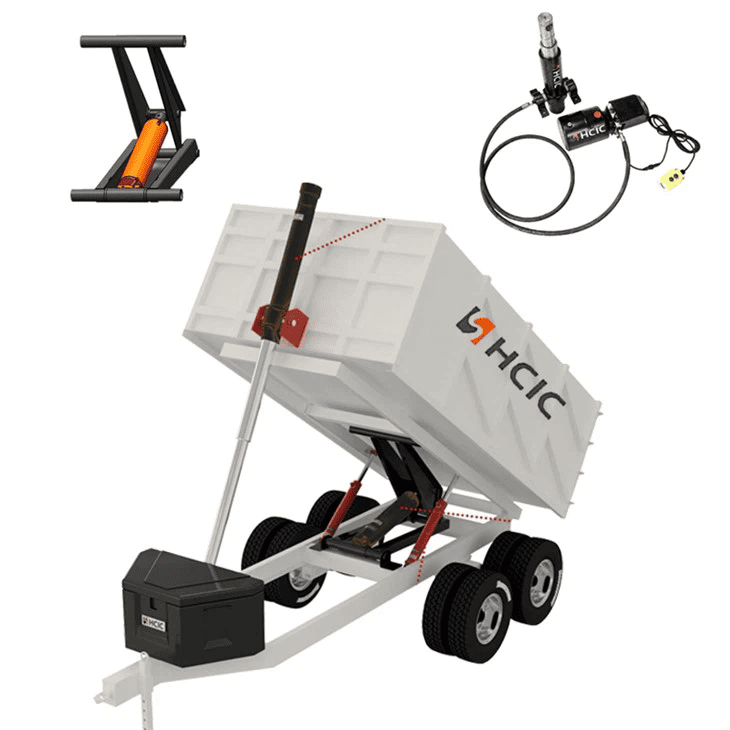 Tone mari de cilindru de ulei hidraulic de înaltă presiune HSG pentru remorcă de basculantă